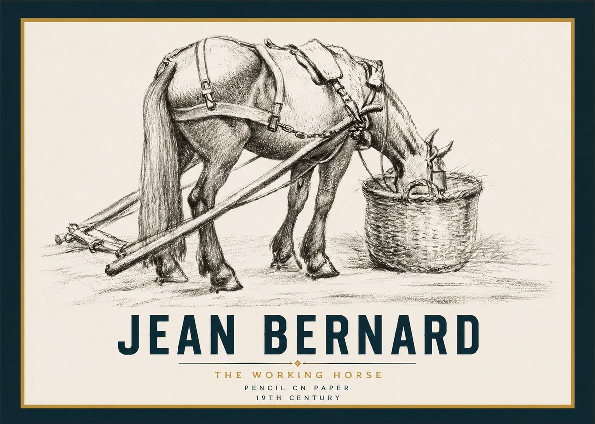 Jean Bernard The Working Horse No4 - Affiche