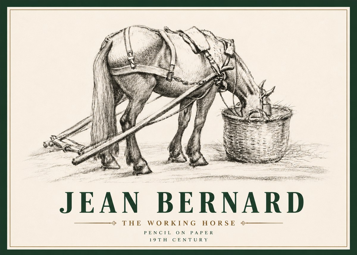 Jean Bernard The Working Horse No6 - Affiche