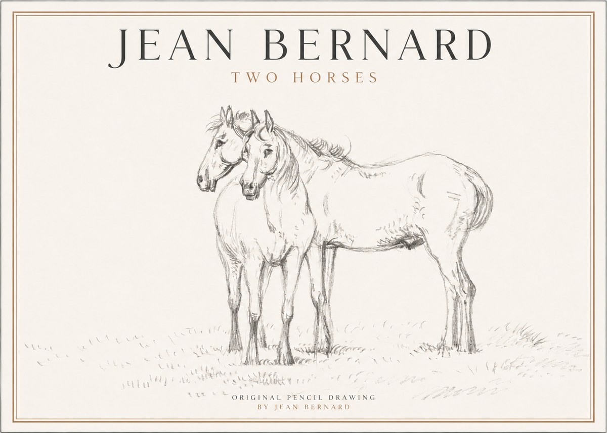 Jean Bernard Two Horses I No1 - Affiche