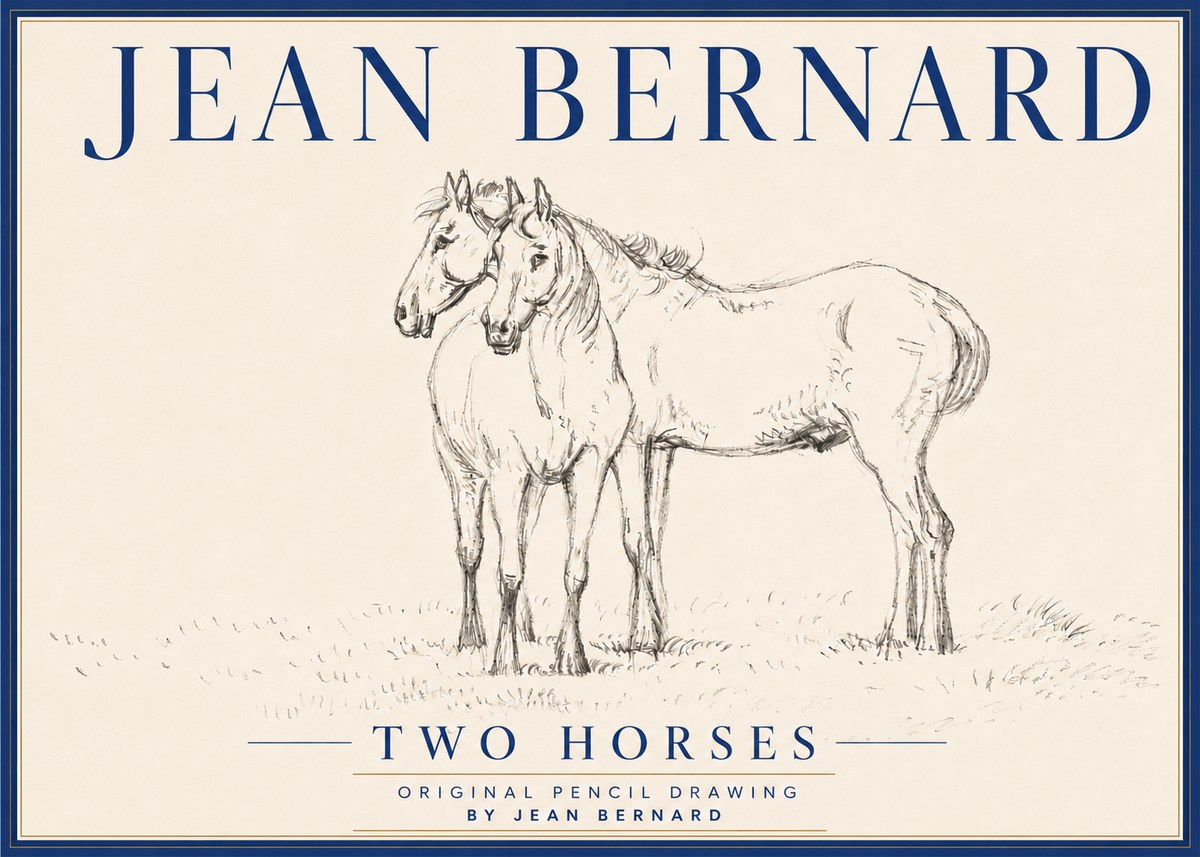 Jean Bernard Two Horses I No6 - Affiche