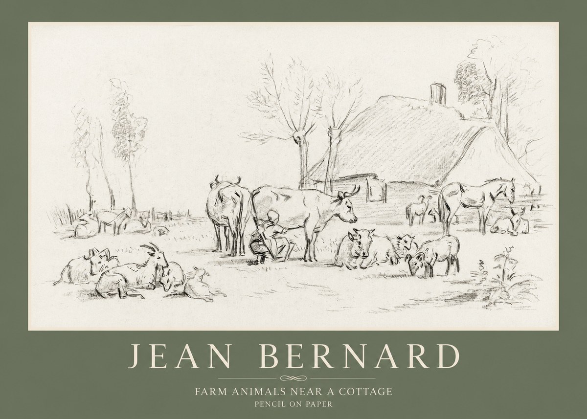 Jean Bernard Farmyard Scene No4 - Affiche
