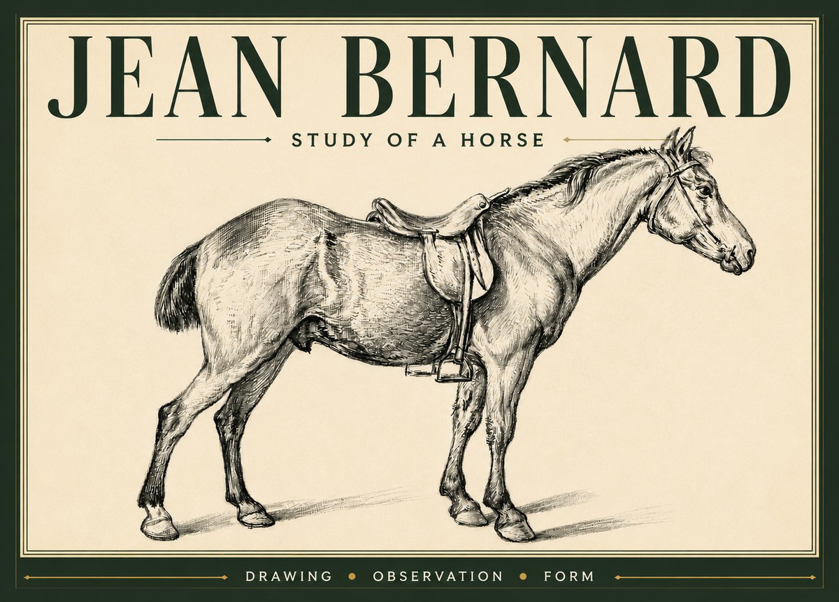 Jean Bernard Study of a Horse X No6 - Affiche