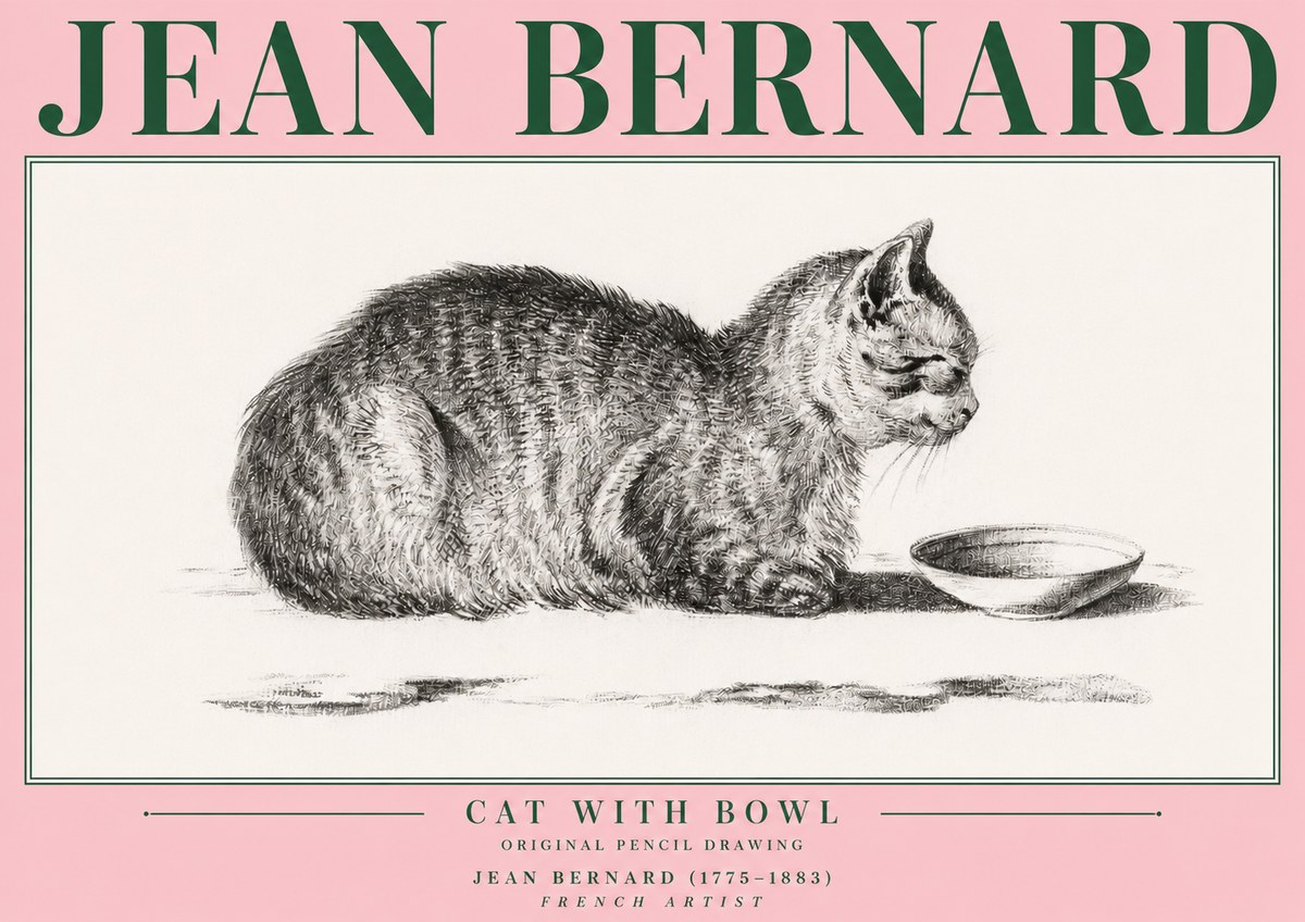 Jean Bernard The Cat No4 - Affiche