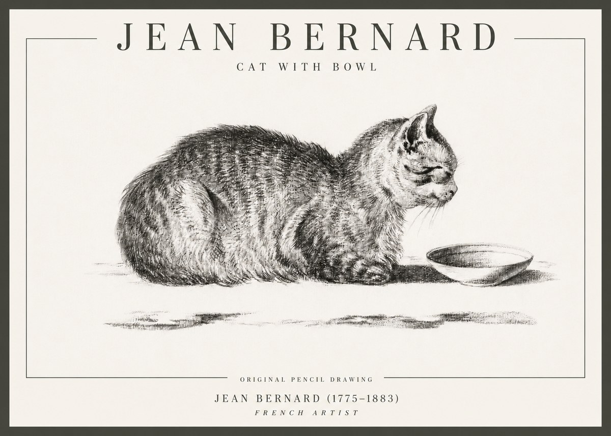 Jean Bernard The Cat No5 - Affiche