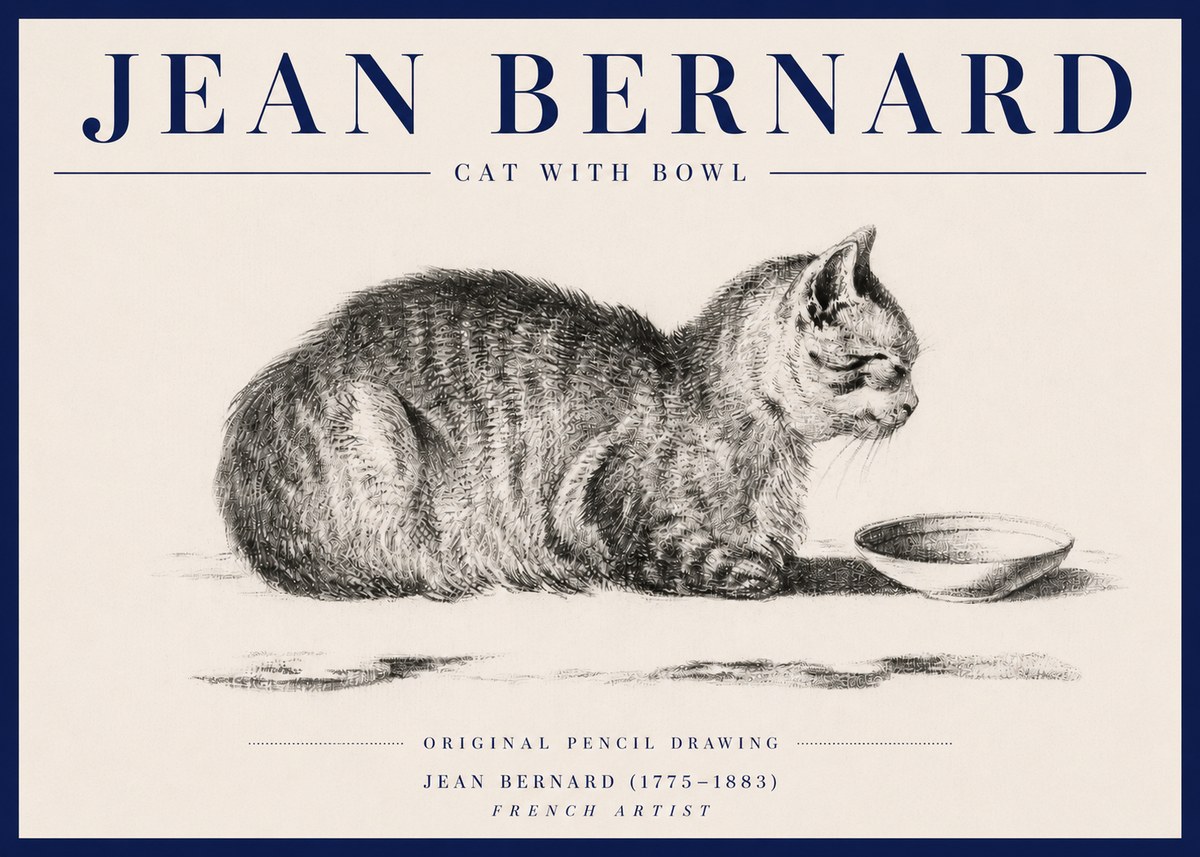 Jean Bernard The Cat No6 - Affiche