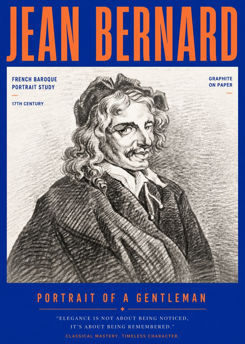Jean Bernard Portrait of a Gentleman II No3 - Affiche