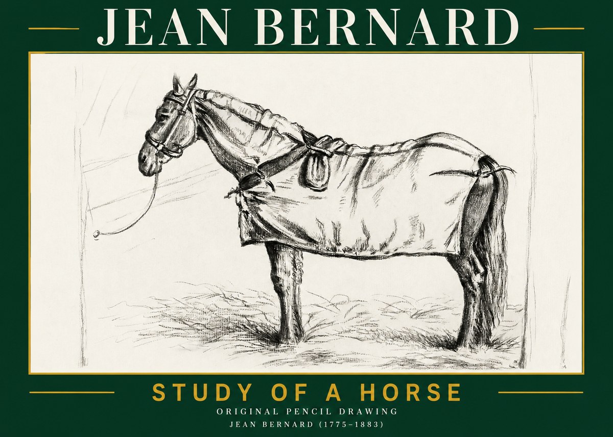 Jean Bernard Study of a Horse XI No2 - Affiche