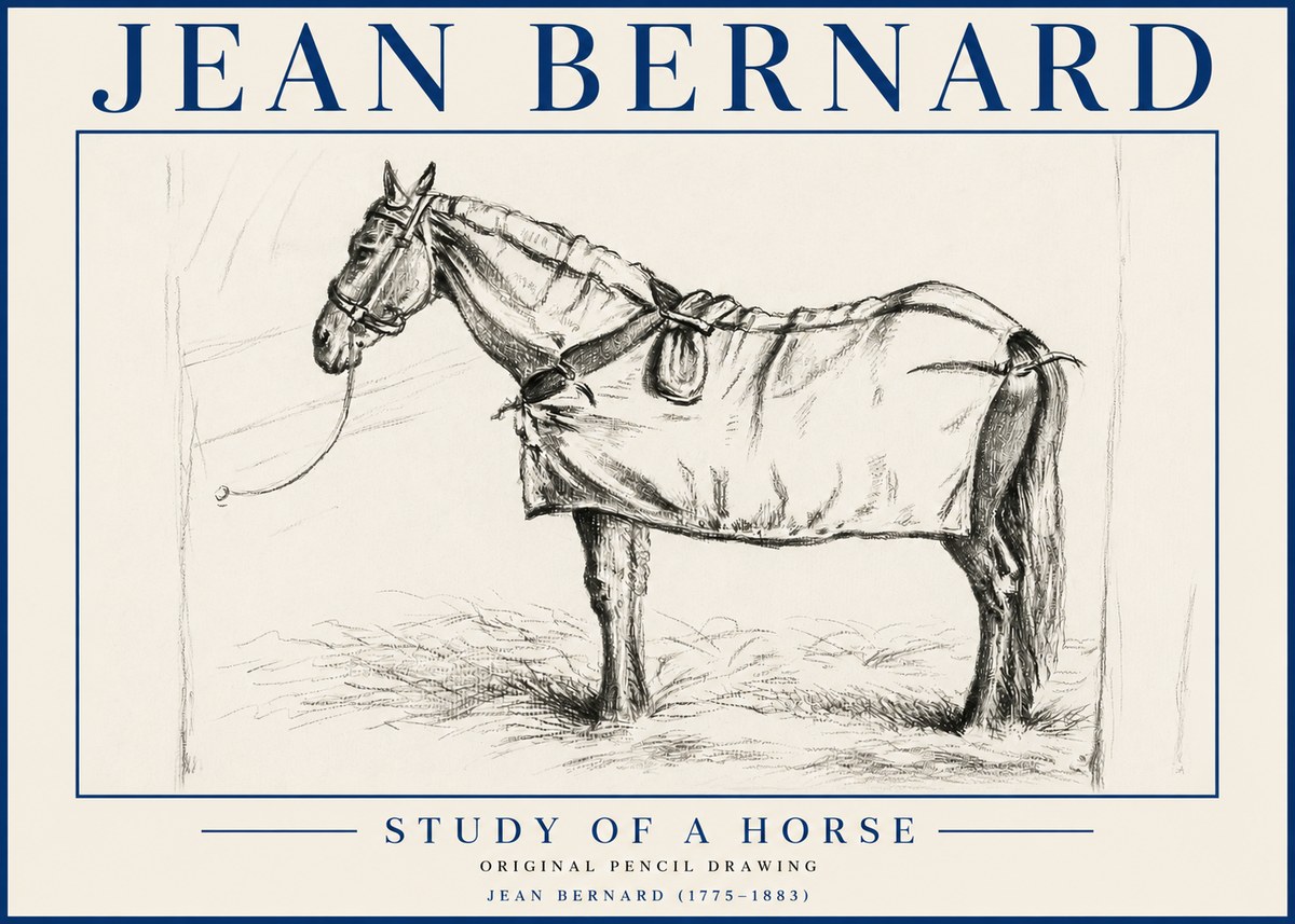 Jean Bernard Study of a Horse XI No5 - Affiche