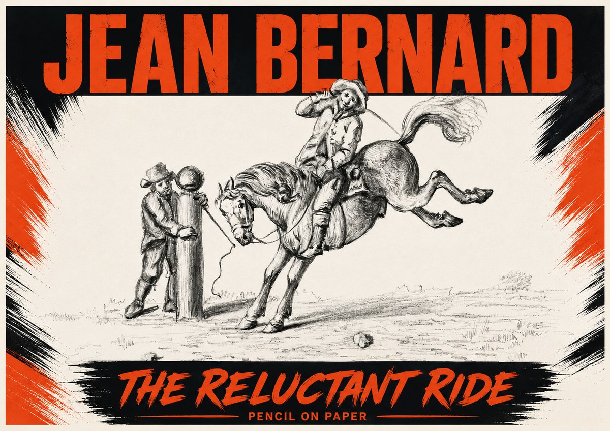 Jean Bernard A Study of the Bucking Horse No6 - Affiche
