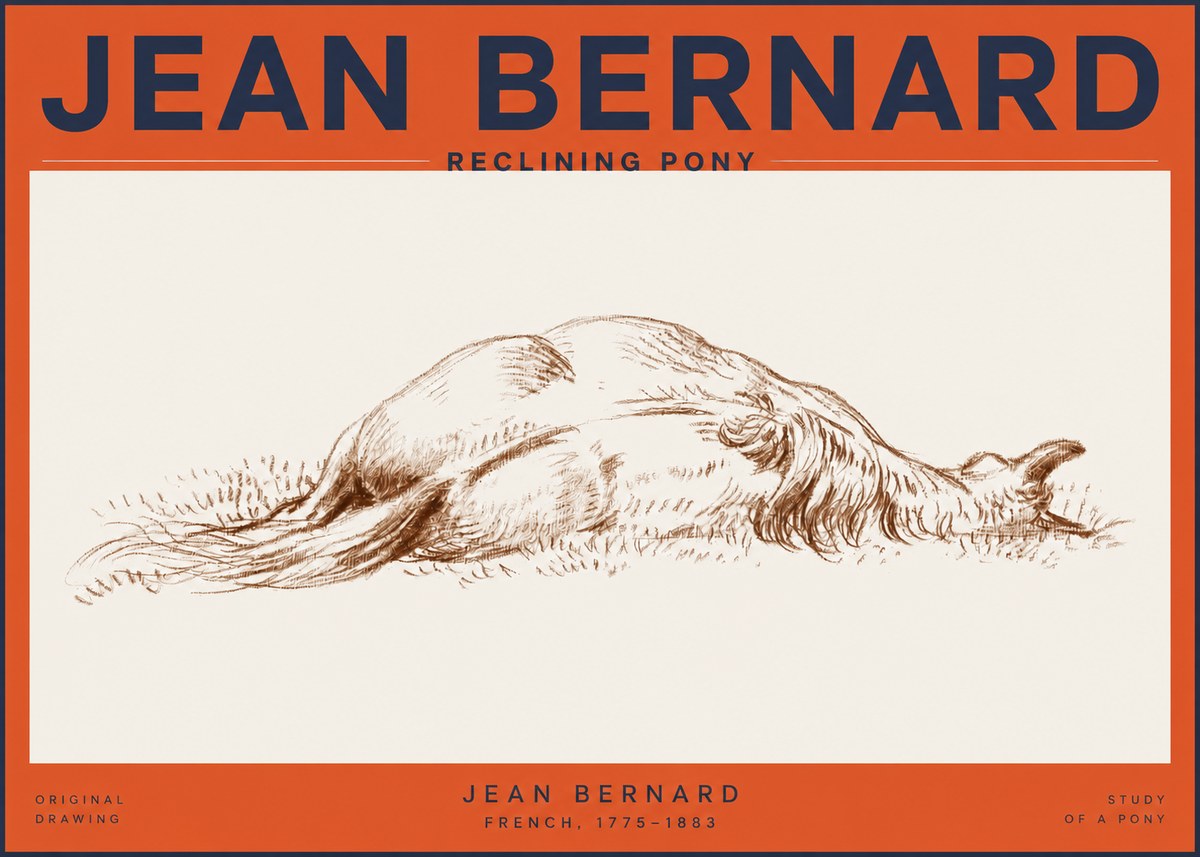 Jean Bernard Horse Study II No3 - Affiche