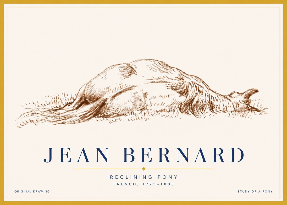 Jean Bernard Horse Study II No5 - Affiche
