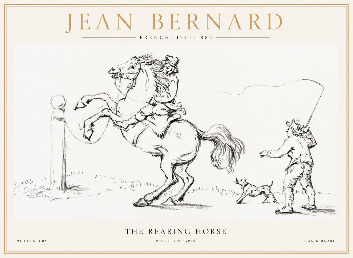 Jean Bernard The Rearing Horse I No1 - Affiche