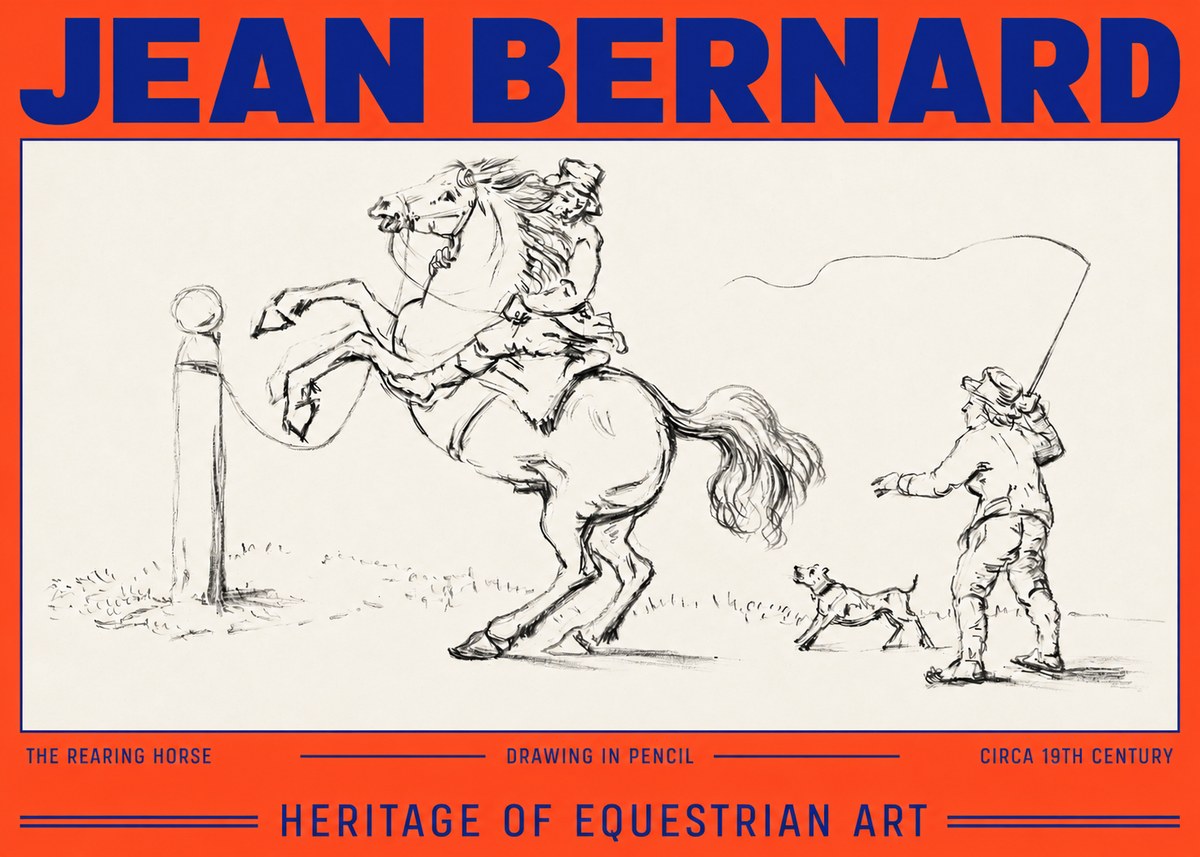 Jean Bernard The Rearing Horse I No3 - Affiche