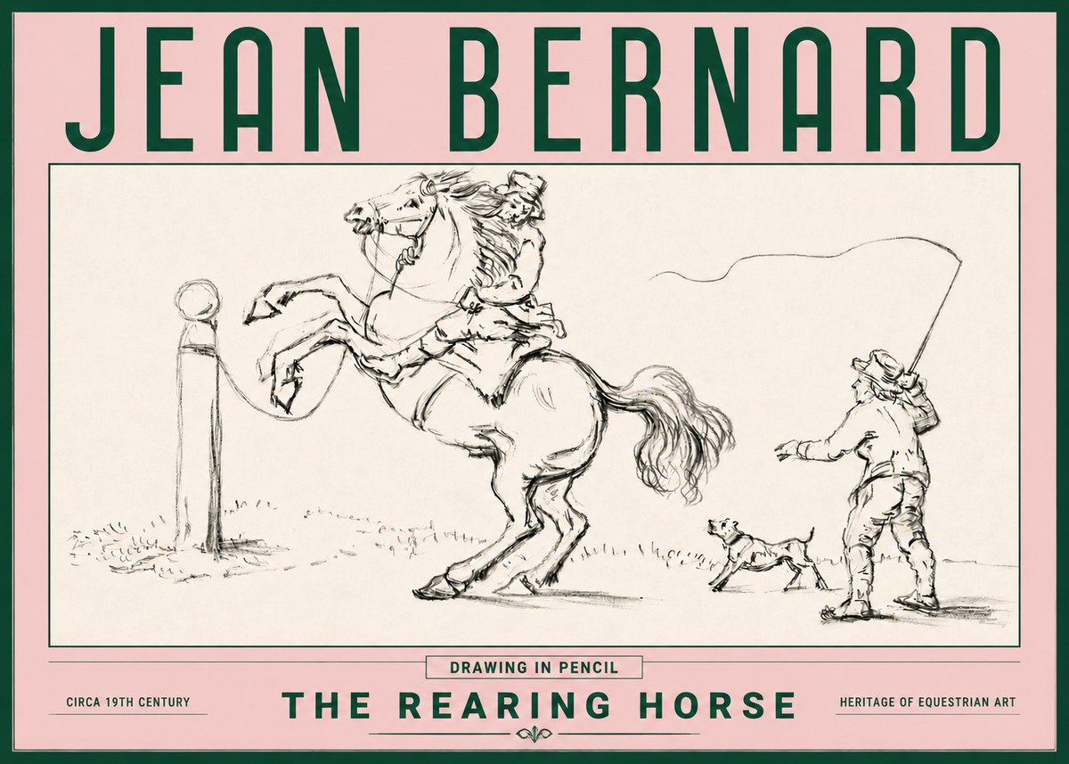 Jean Bernard The Rearing Horse I No4 - Affiche