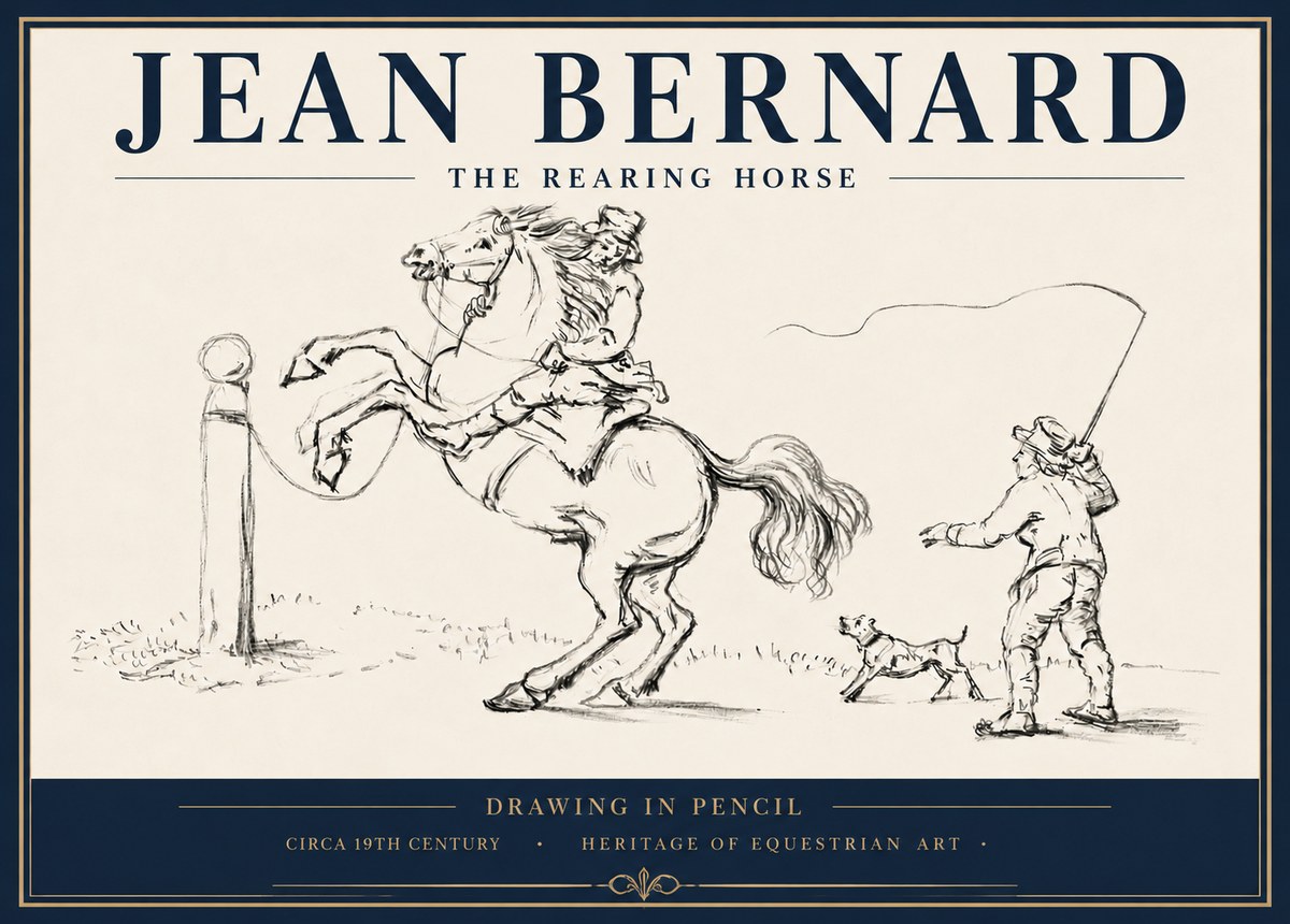 Jean Bernard The Rearing Horse I No5 - Affiche