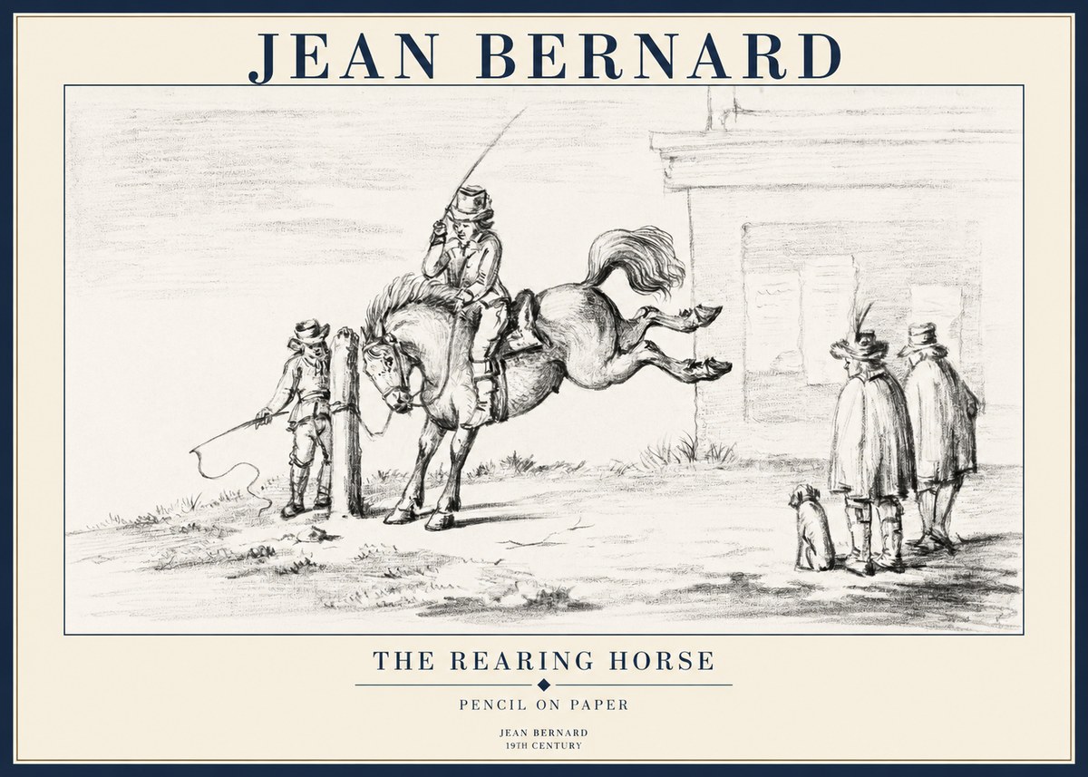 Jean Bernard The Rearing Horse II No1 - Affiche