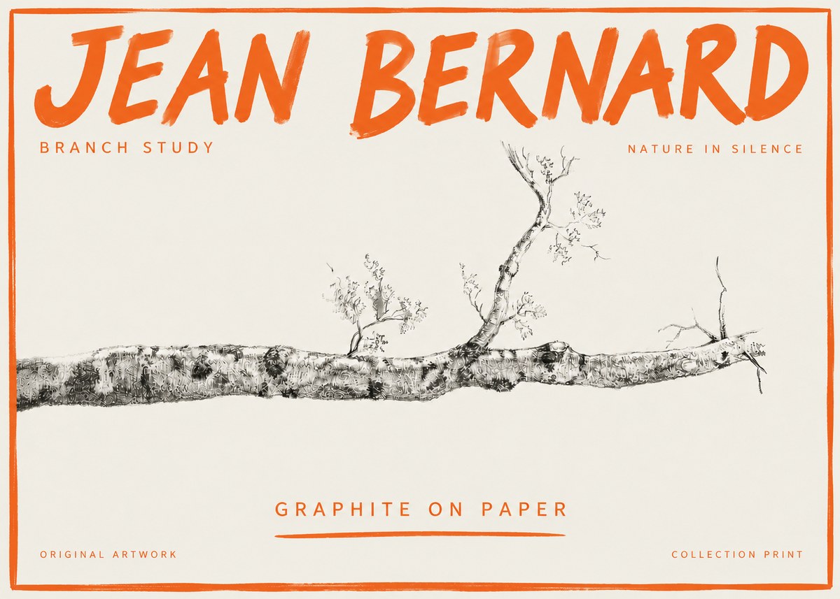 Jean Bernard Tree Branch Study No5 - Affiche