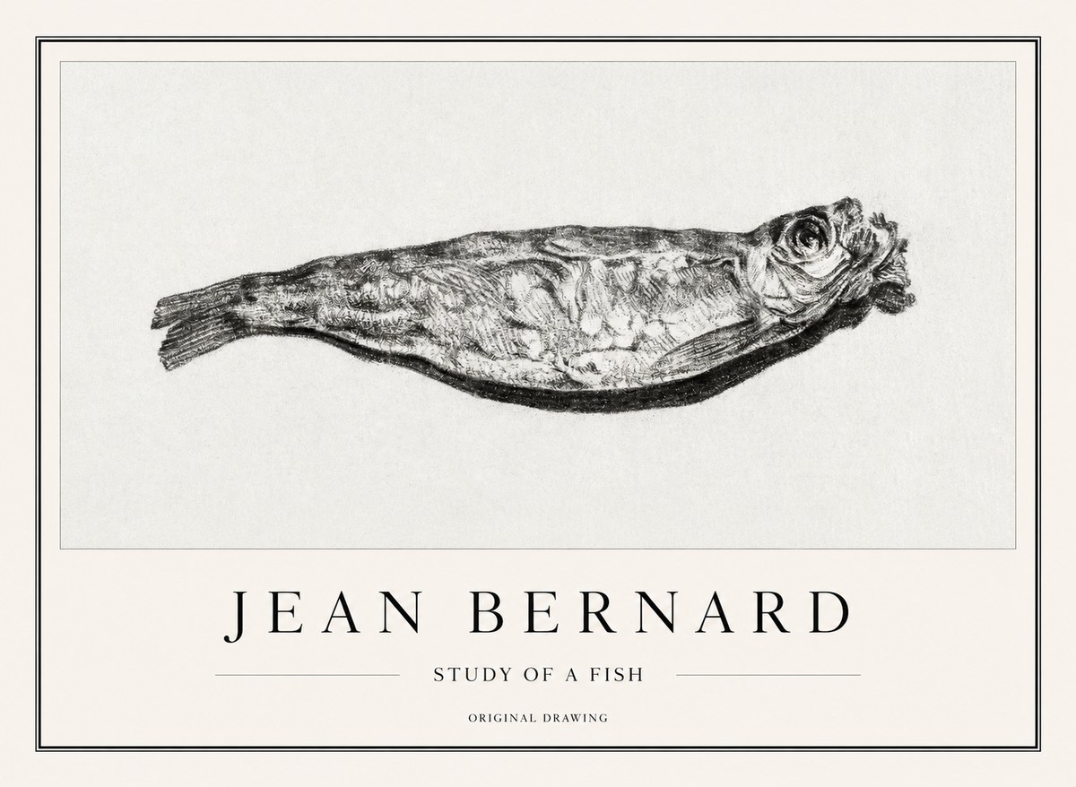 Jean Bernard Study of a Fish V No1 - Affiche