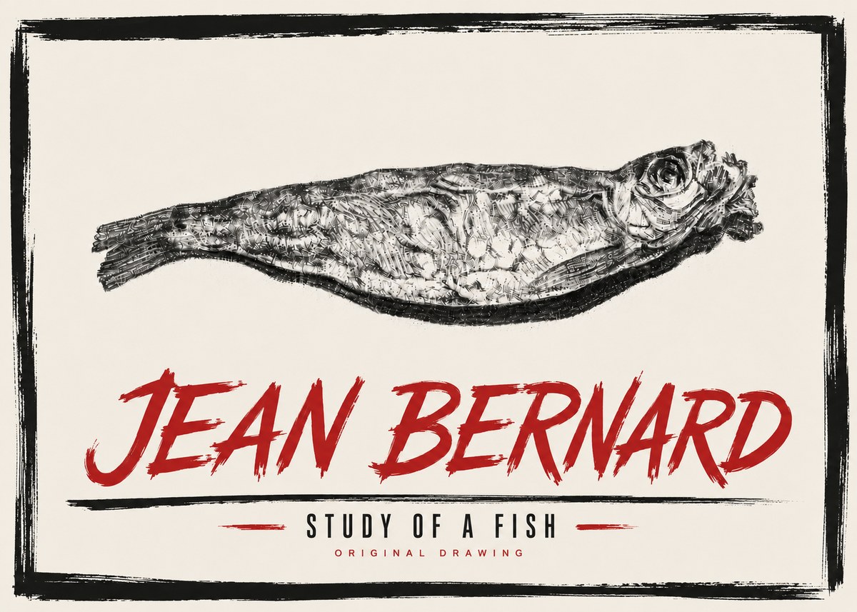 Jean Bernard Study of a Fish V No6 - Affiche