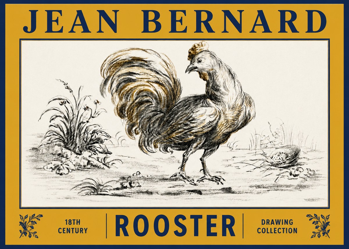 Jean Bernard Rooster No2 - Affiche
