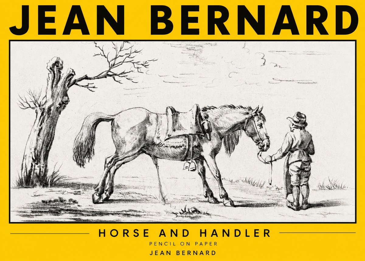 Jean Bernard Horse and Handler No3 - Affiche