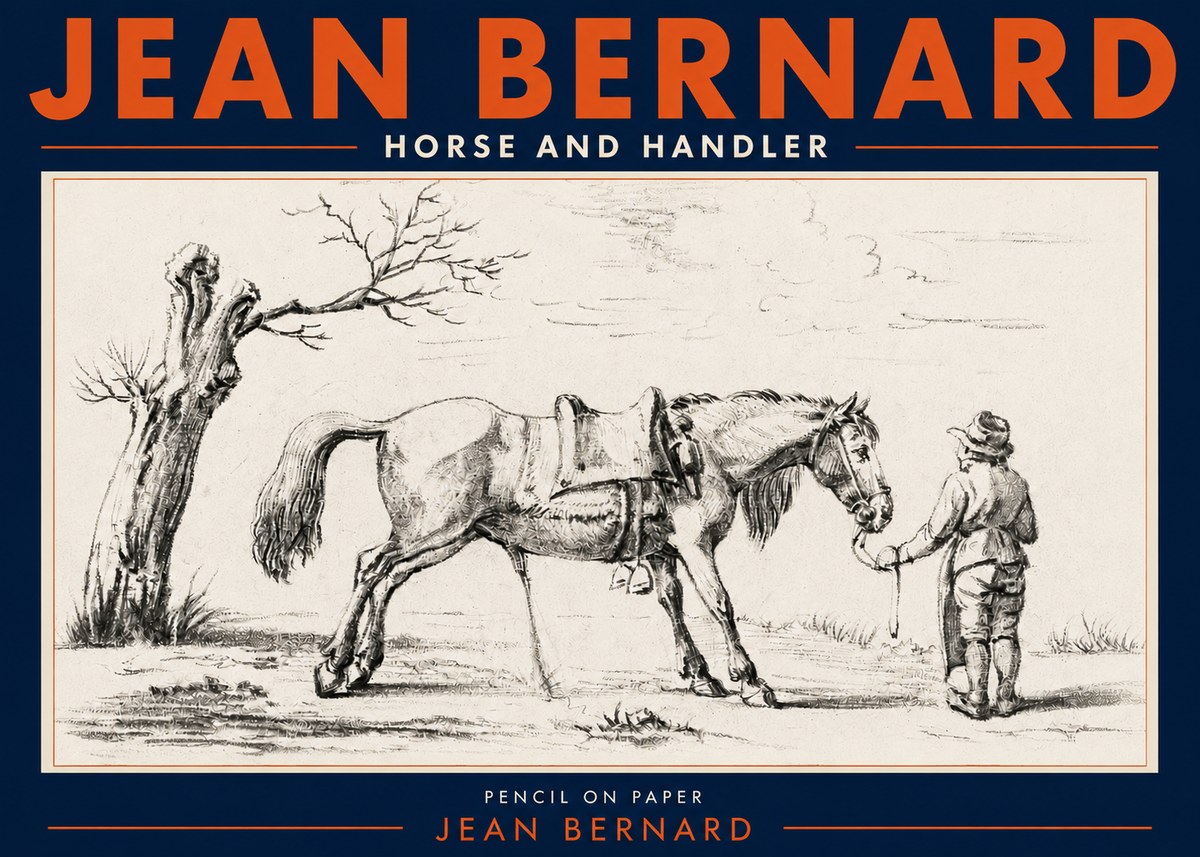 Jean Bernard Horse and Handler No4 - Affiche