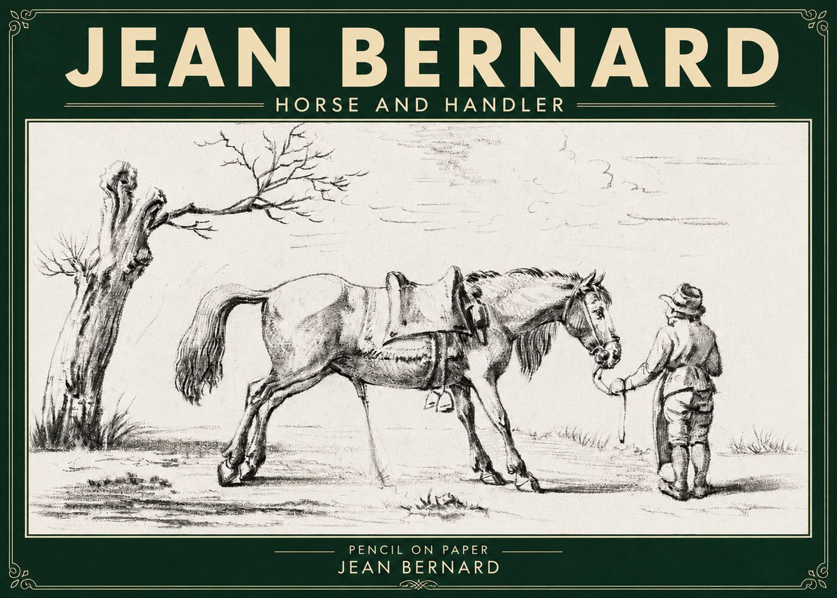 Jean Bernard Horse and Handler No5 - Affiche