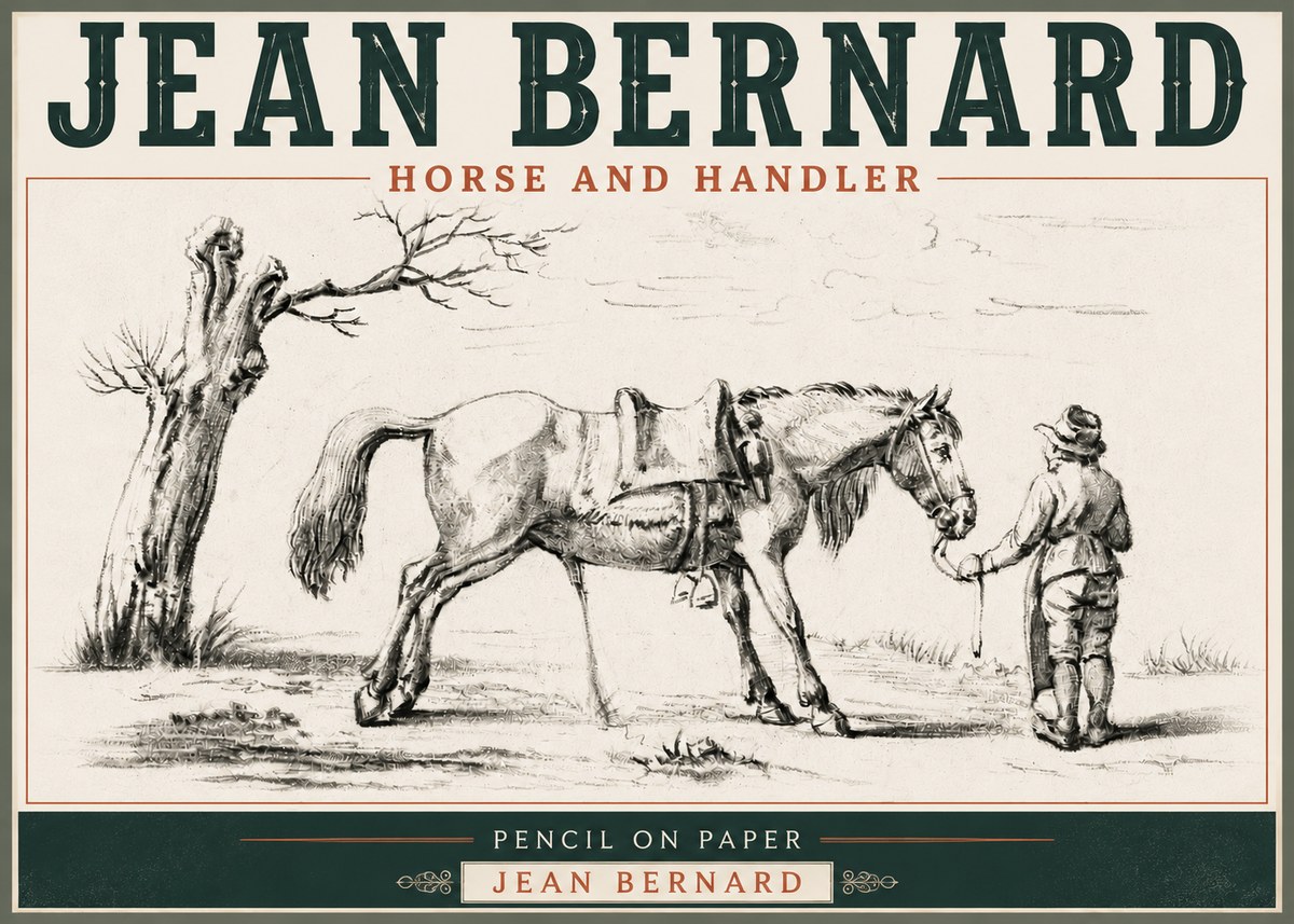 Jean Bernard Horse and Handler No6 - Affiche