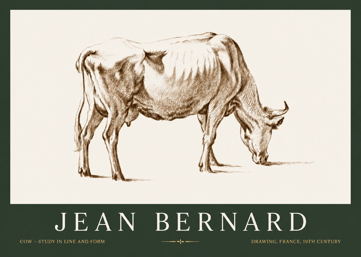 Jean Bernard Cow II No3 - Affiche