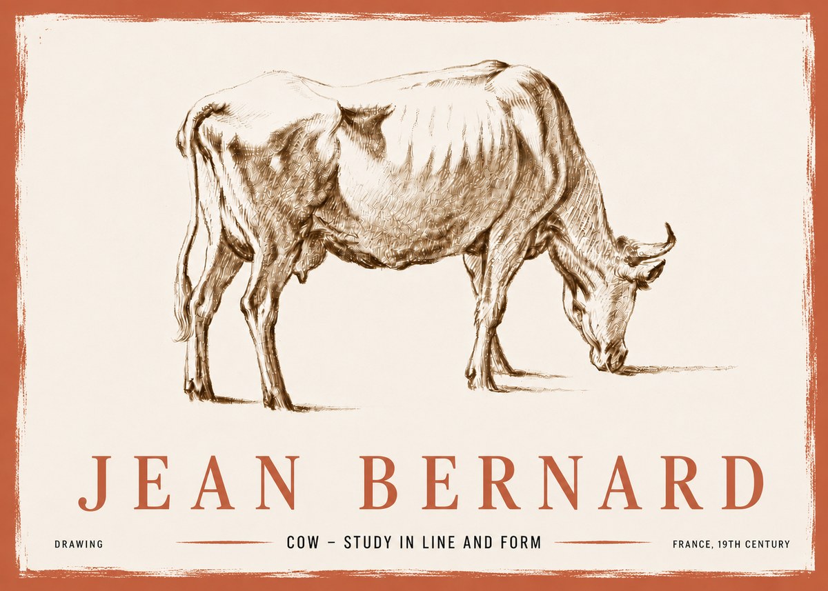 Jean Bernard Cow II No6 - Affiche