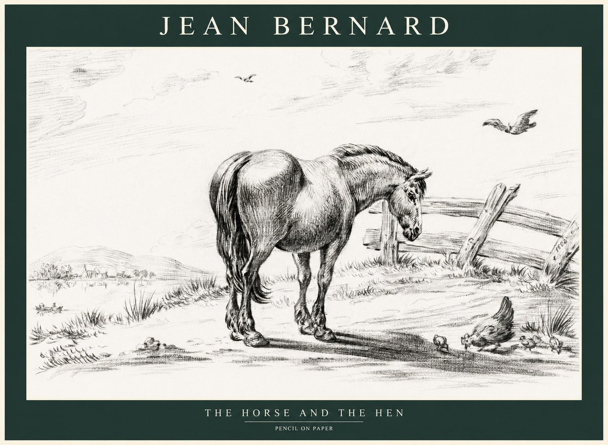 Jean Bernard Horse at the Fence No2 - Affiche