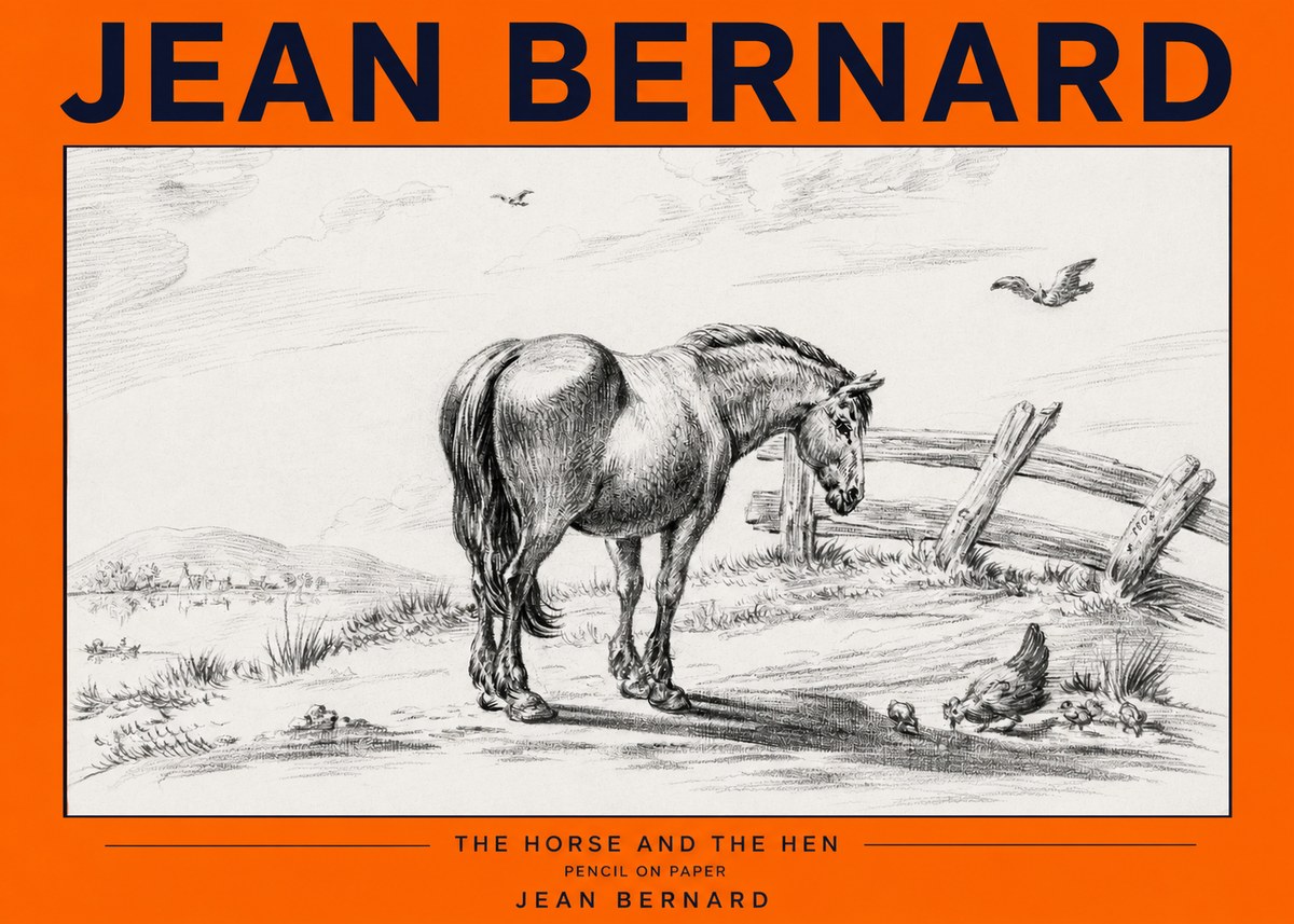 Jean Bernard Horse at the Fence No3 - Affiche
