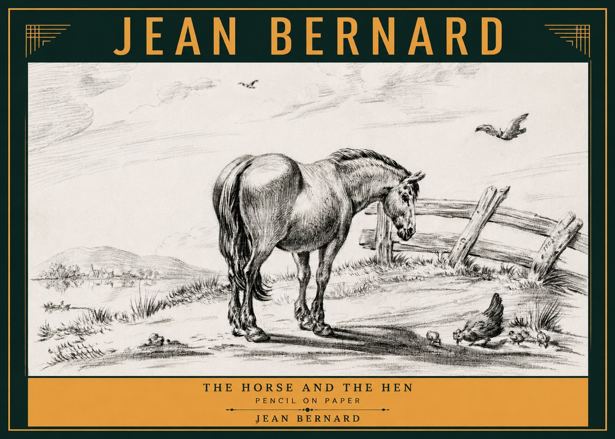 Jean Bernard Horse at the Fence No5 - Affiche