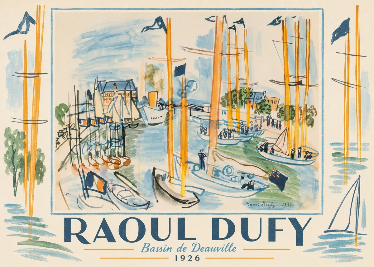 Raoul Dufy Bassin De Deauville No1 - Affiche