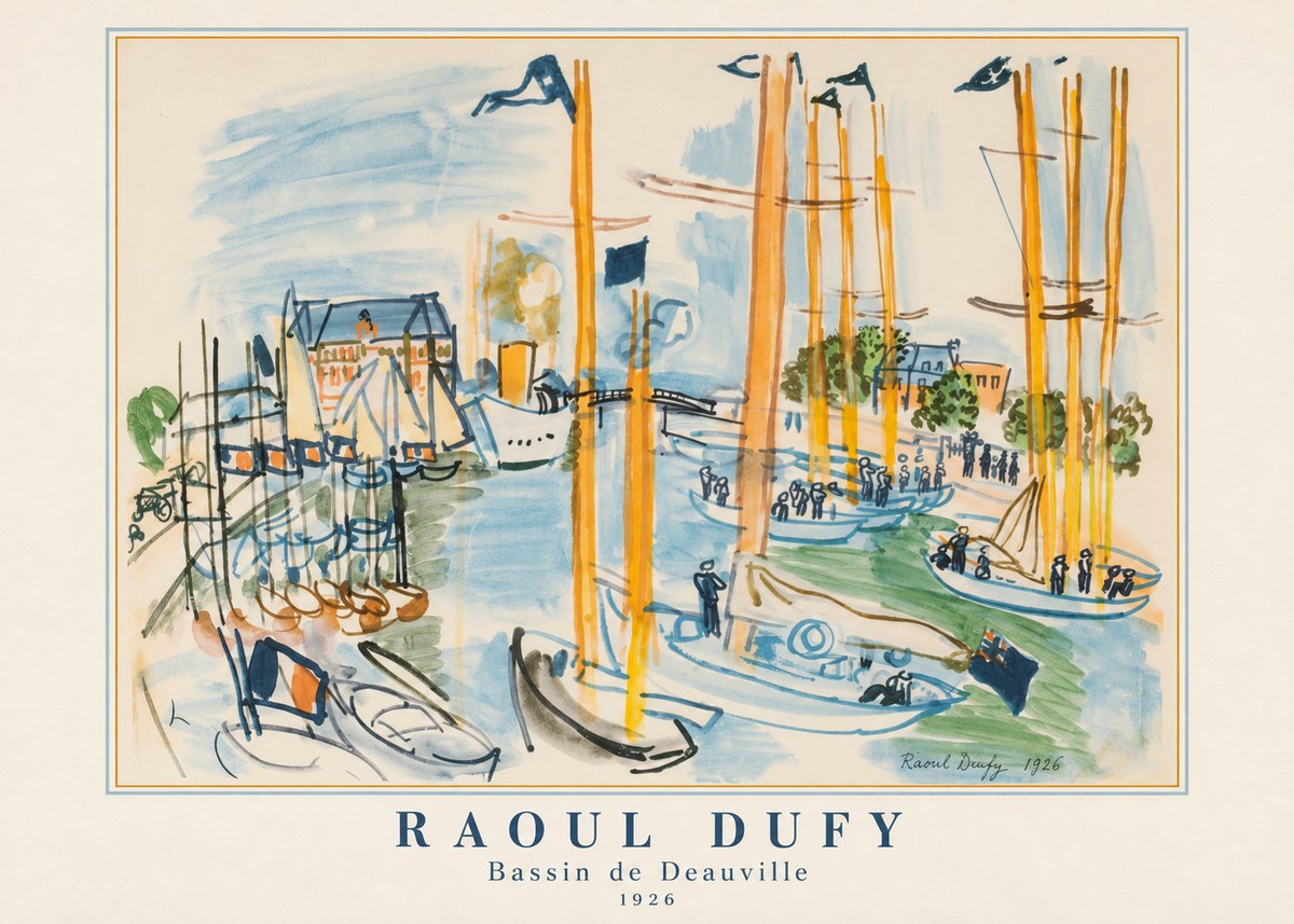 Raoul Dufy Bassin De Deauville No2 - Affiche