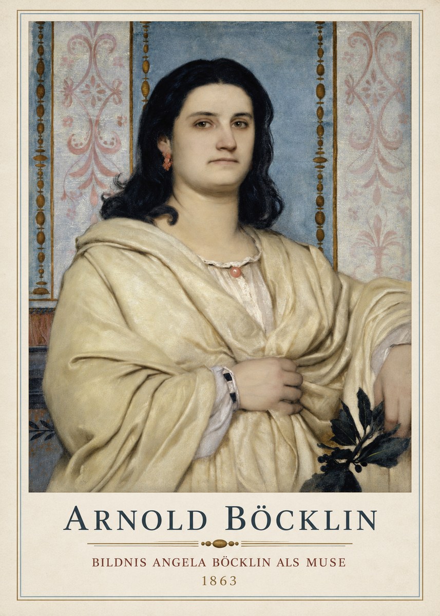 Arnold Böcklin Bildnis Angela Böcklin Als Muse No1 - Affiche