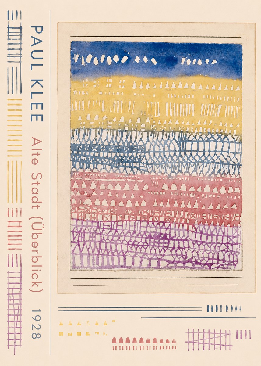Paul Klee Alte Stadt (Überblick) No2 - Affiche