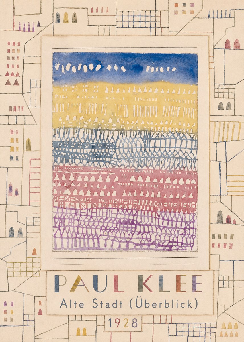 Paul Klee Alte Stadt (Überblick) No4 - Affiche
