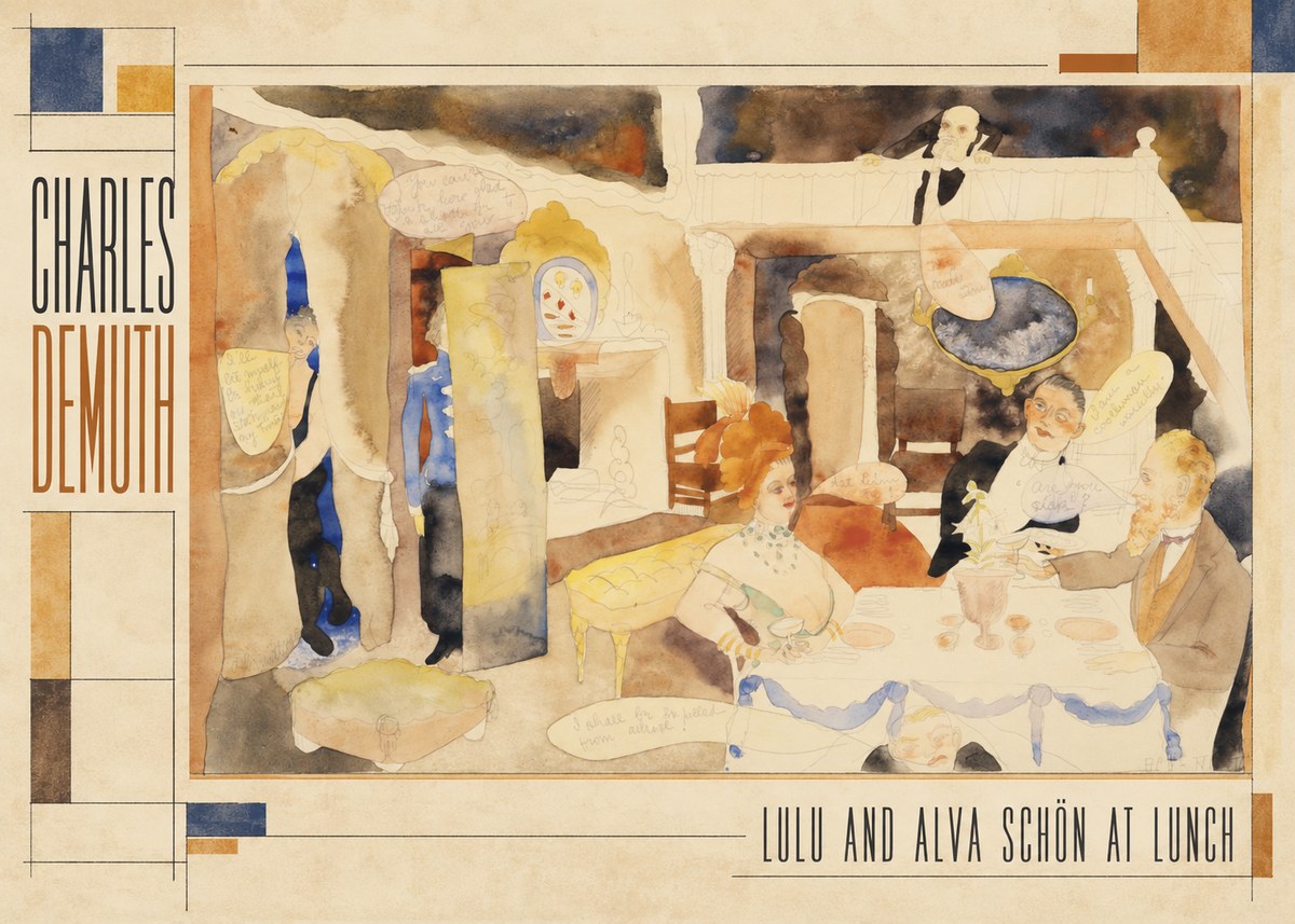 Charles Demuth Lulu and Alva Schön at Lunch No2 - Affiche