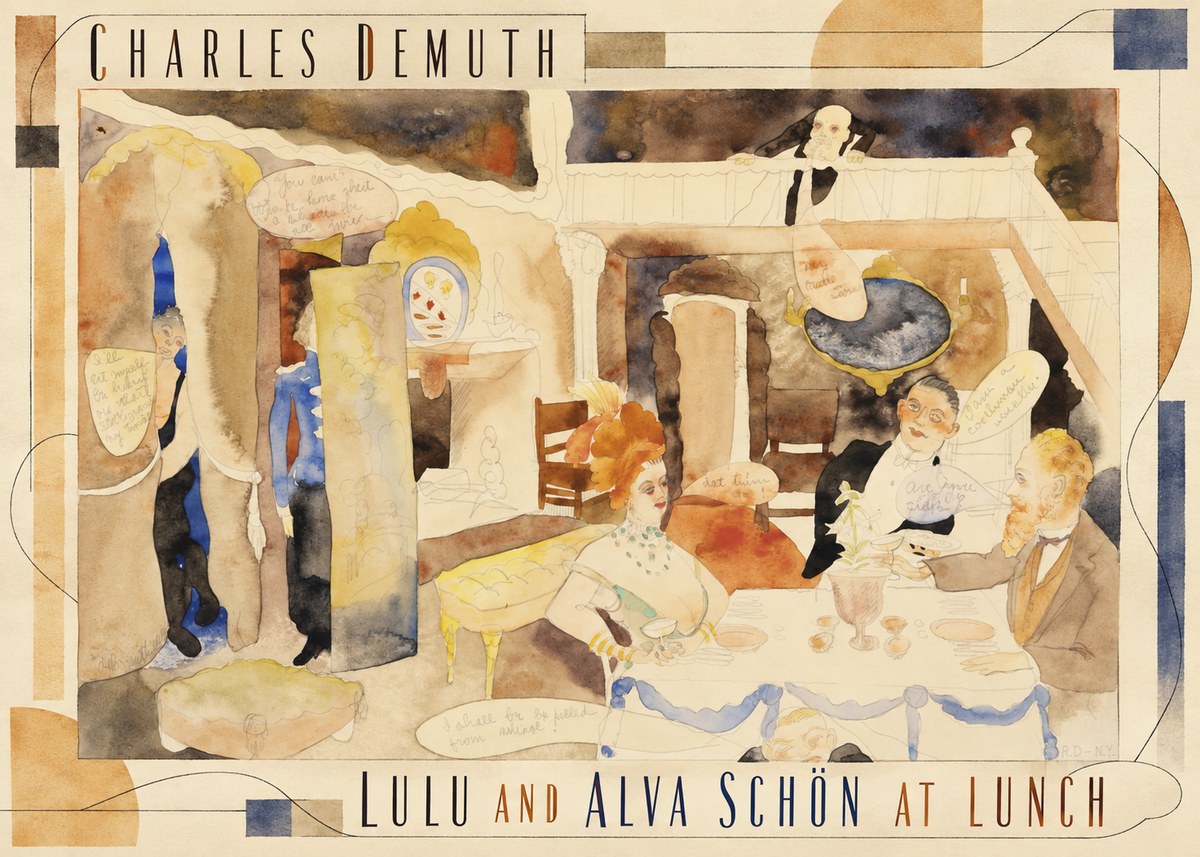 Charles Demuth Lulu and Alva Schön at Lunch No3 - Affiche