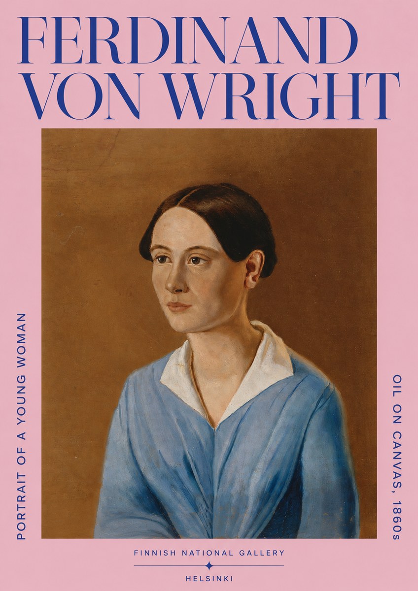 Ferdinand von Wright Portrait of a Young Woman No4 - Affiche
