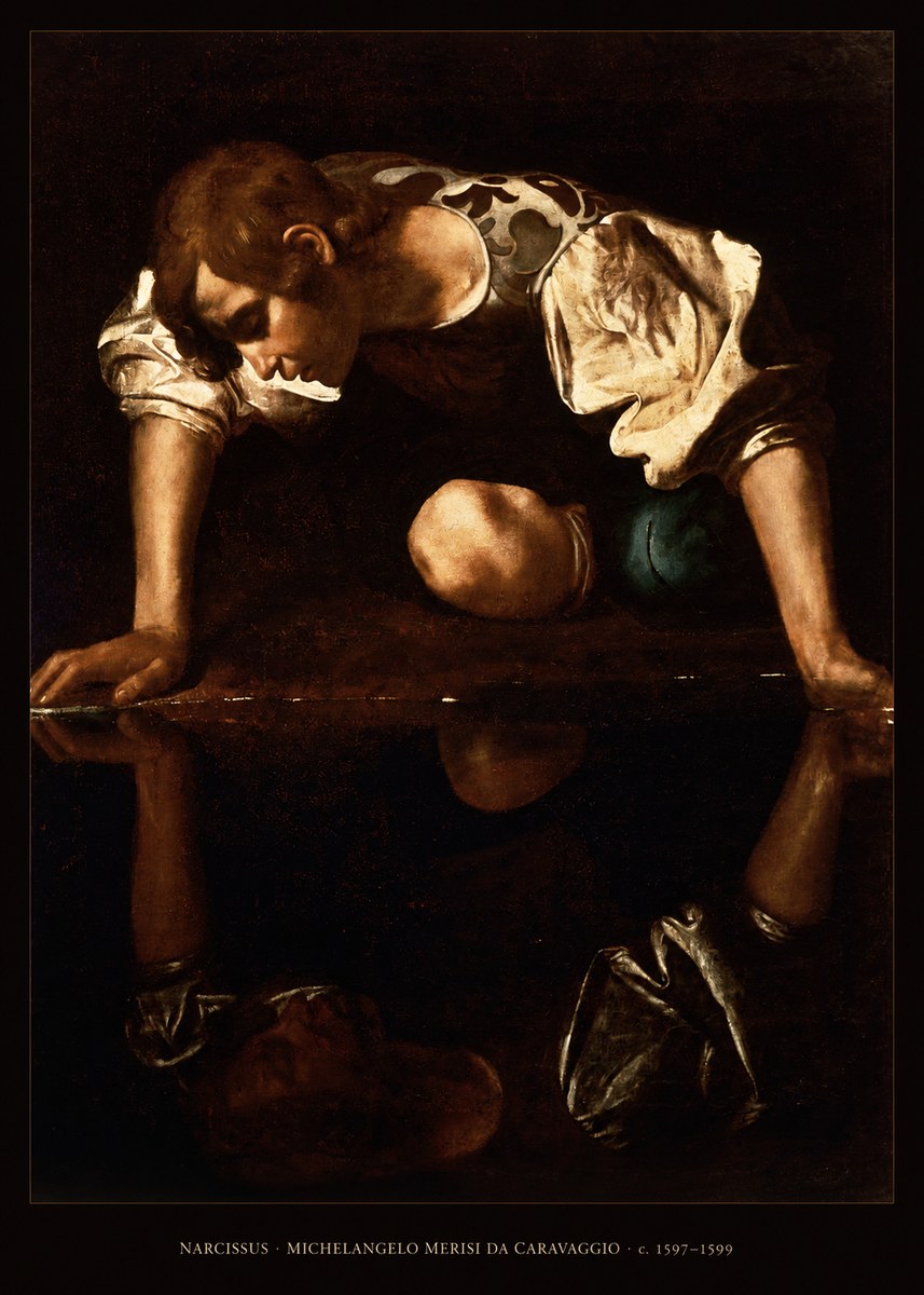 Michelangelo Merisi da Caravaggio Narcissus I No6 - Affiche
