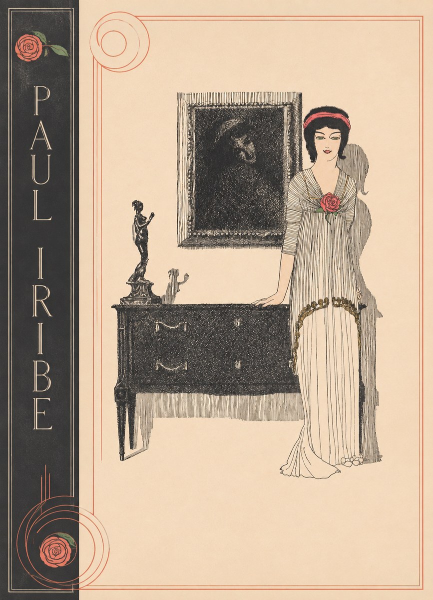 Paul Iribe Woman with Rose No2 - Affiche