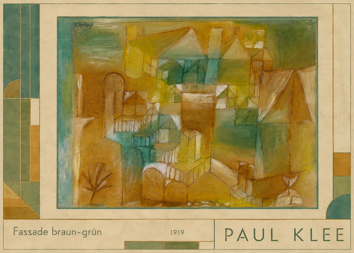 Paul Klee Fassade Braun-grün No1 - Affiche