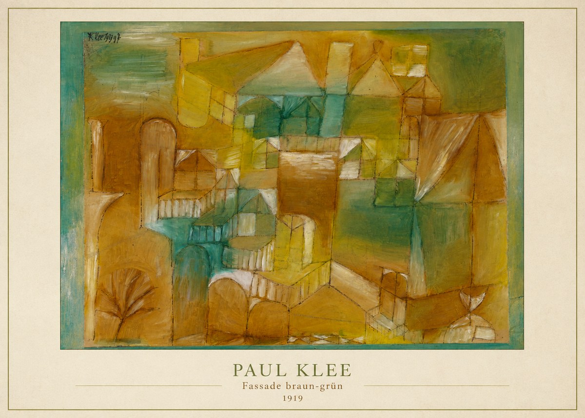 Paul Klee Fassade Braun-grün No4 - Affiche