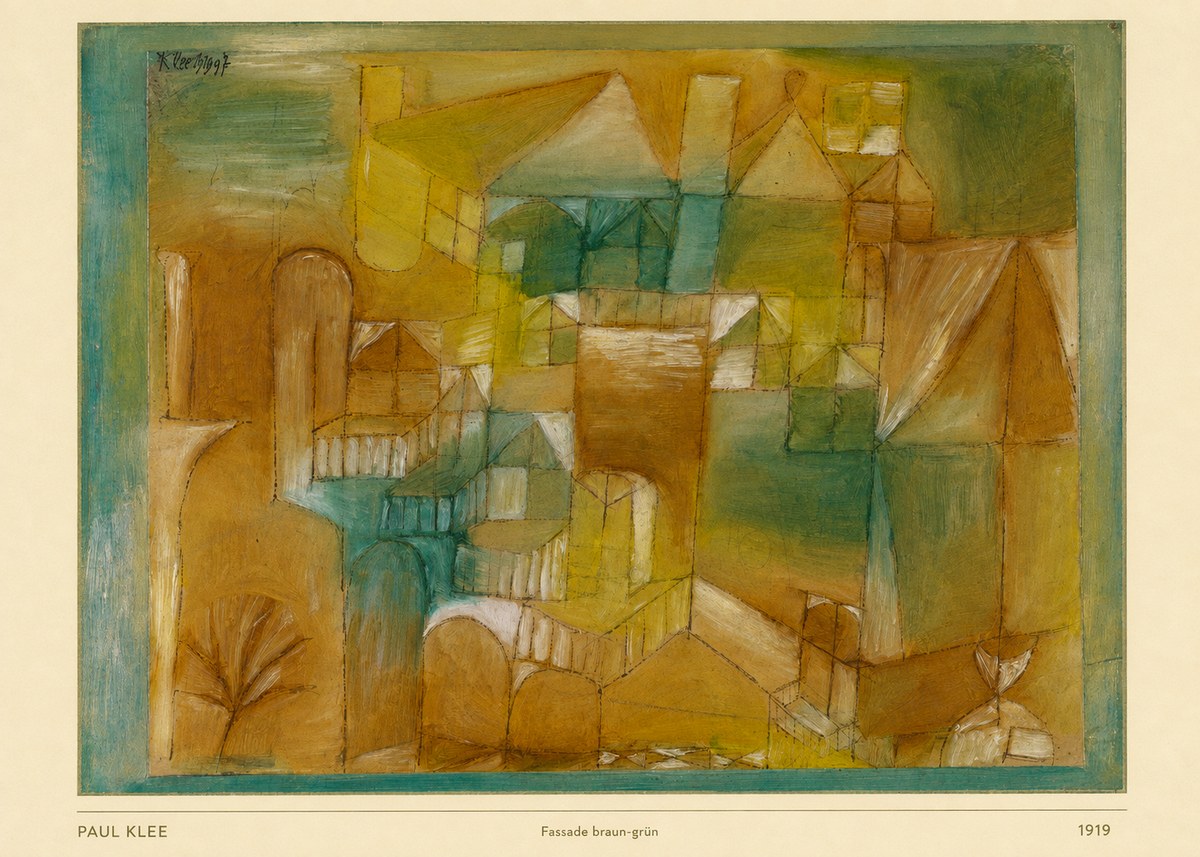 Paul Klee Fassade Braun-grün No5 - Affiche