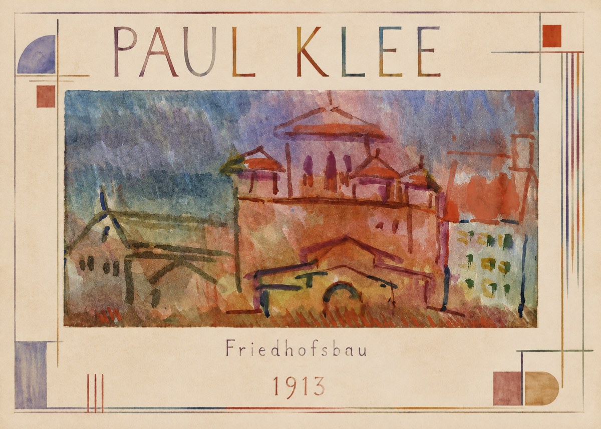 Paul Klee Friedhofsbau No1 - Affiche