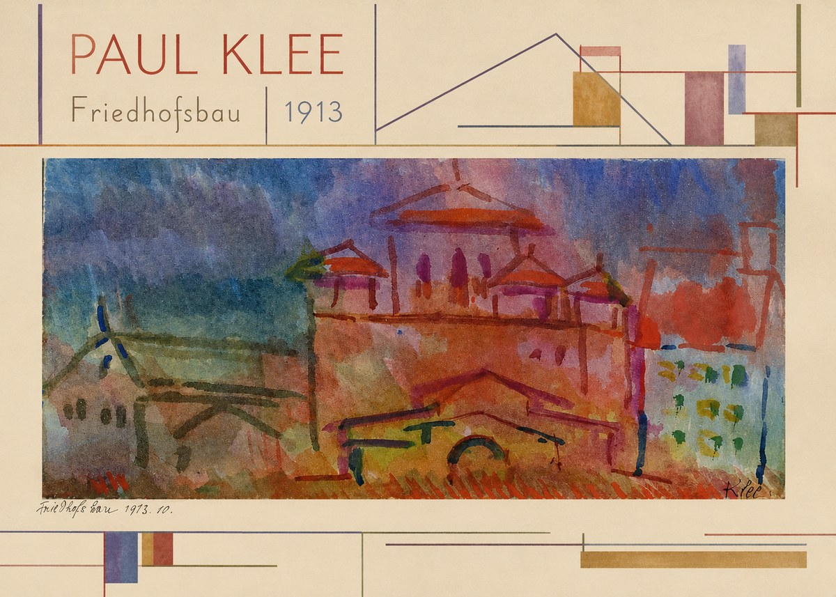 Paul Klee Friedhofsbau No4 - Affiche