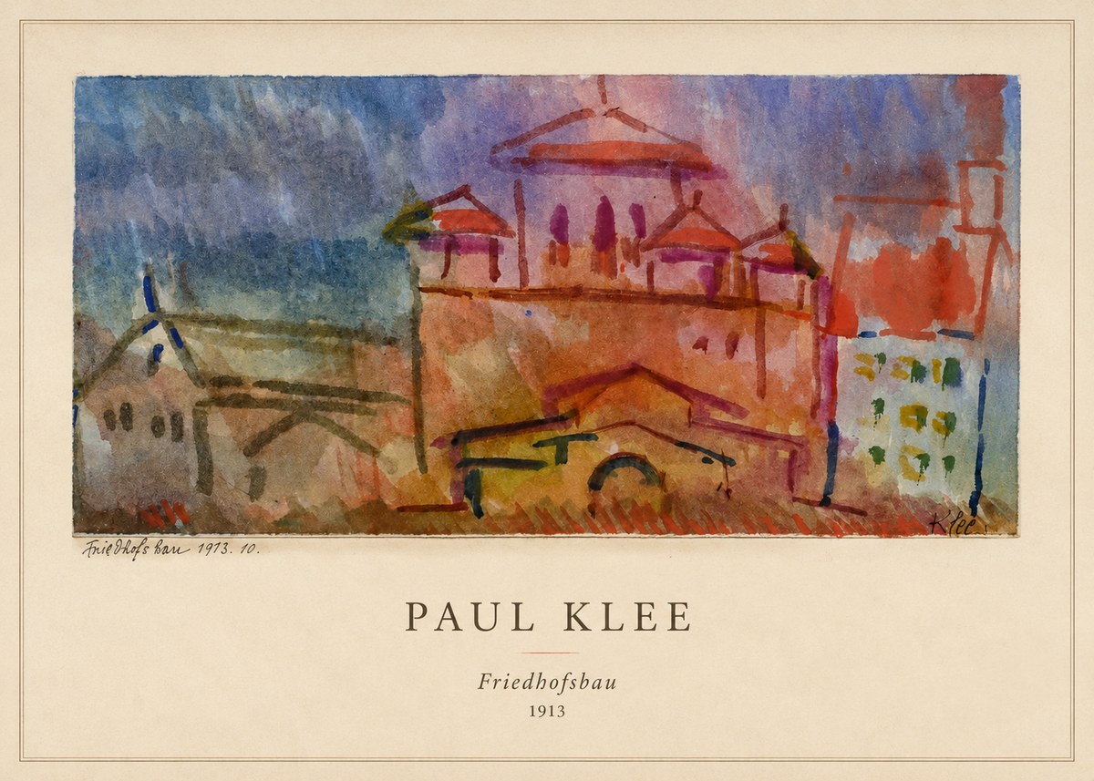 Paul Klee Friedhofsbau No5 - Affiche