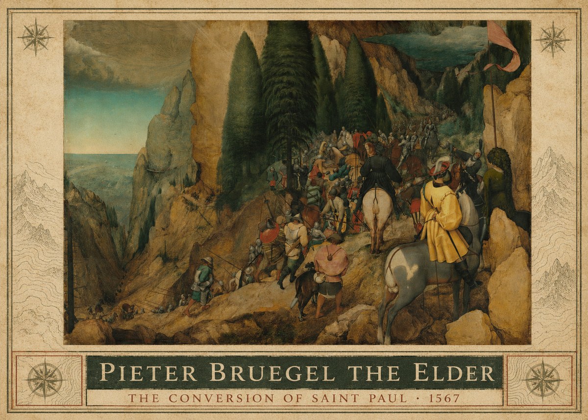 Pieter Bruegel The Conversion of Saint Paul I No3 - Affiche